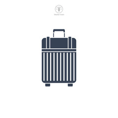 Luggage icon symbol vector illustration isolated on white background