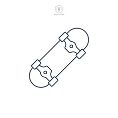 Skateboard icon symbol vector illustration isolated on white background