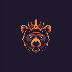 bear king vector illustration.ai generated