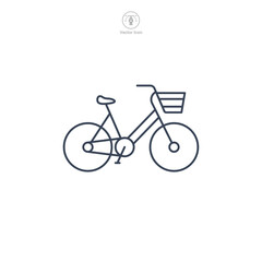 Bicycle icon symbol vector illustration isolated on white background