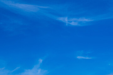 Panorama of cloud clear sky background for summer vacation concept at ocean and summer sea water with sunlight of beautiful cloudy sky.