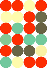 the pattern of the 1960s. vector illustration. circles