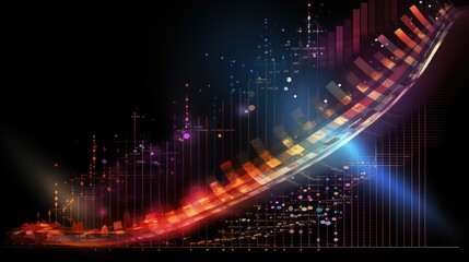 DNA sequencing chart with abstract, futuristic design