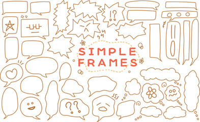 Simple and sophisticated communication Simple balloon set Orange