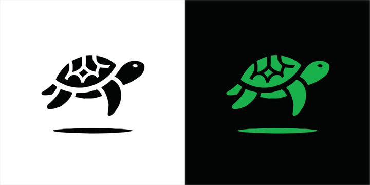 Turtle logo design. Modern icon. Sea turtle illustration.