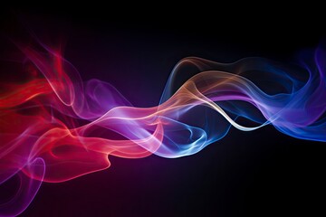 Abstract Smoke In Dark Background with generative ai