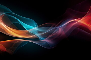 Obraz premium Abstract Smoke In Dark Background with generative ai