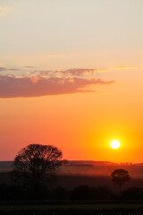 sunset in the mountains