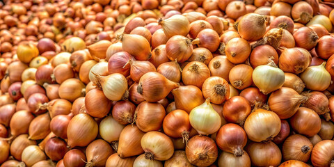 Obraz premium Lots of fresh onions background