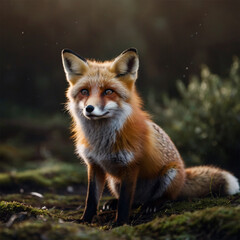 Obraz premium Antique nature color image: American Gray Fox