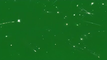 Like a blanket of shimmering diamonds meteors streaked across the black canvas of the sky sparkling and dazzling in their wake. Green screen chromakey