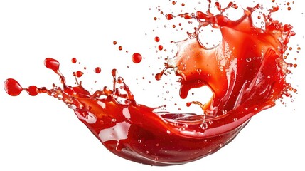 A bright red splash on a white surface, suitable for use in medical or science-related contexts