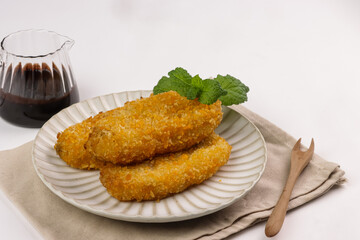 Banana Katsu is Japanese Style Deep Fried Bananas. Panko Fried Banana. 