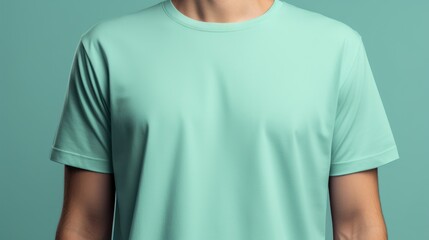 A casual man with a t-shirt mockup