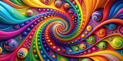 Vibrant and abstract background featuring a colorful swirl of shapes and patterns, colorful, abstract, background, artsy
