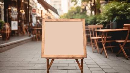 Cafe A-frame sign mockup displayed 