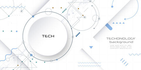 74. TVector Abstract circuit board, Illustration high tech computer, engineering, science and information technology on white color background. Hi-tech digital technology and futuristic concept