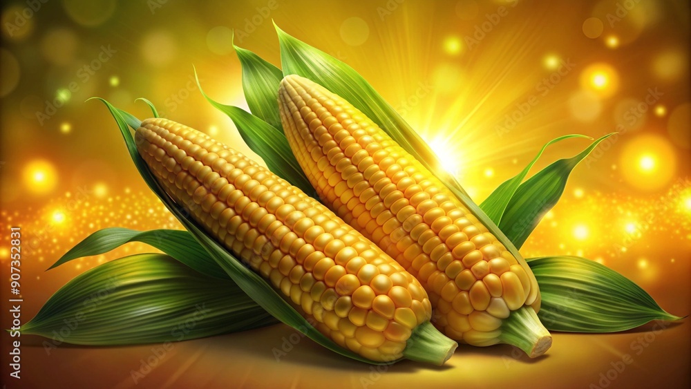 Wall mural corn on the cob