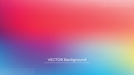 Smooth and blurry colorful gradient mesh background. Modern bright rainbow colors. Easy editable soft colored vector banner template. Premium quality