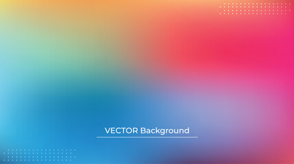 Smooth and blurry colorful gradient mesh background. Modern bright rainbow colors. Easy editable soft colored vector banner template. Premium quality