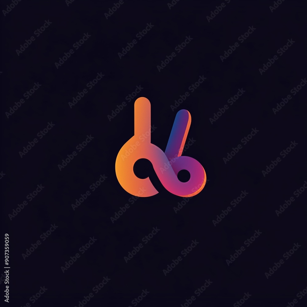 Wall mural Colorful Gradient Abstract Logo Design