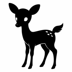 silhouette of a deer, deer vector illustration, pet vector art, deers silhouette, animal vector icon, eps, deer baby