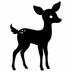 silhouette of a deer, deer vector illustration, pet vector art, deers silhouette, animal vector icon, eps, deer baby