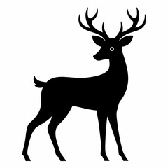 silhouette of a deer, deer vector illustration, pet vector art, deers silhouette, animal vector icon, eps, deer baby