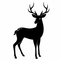 silhouette of a deer, deer vector illustration, pet vector art, deers silhouette, animal vector icon, eps, deer baby
