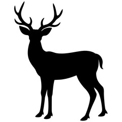silhouette of a deer, deer vector illustration, pet vector art, deers silhouette, animal vector icon, eps, deer baby