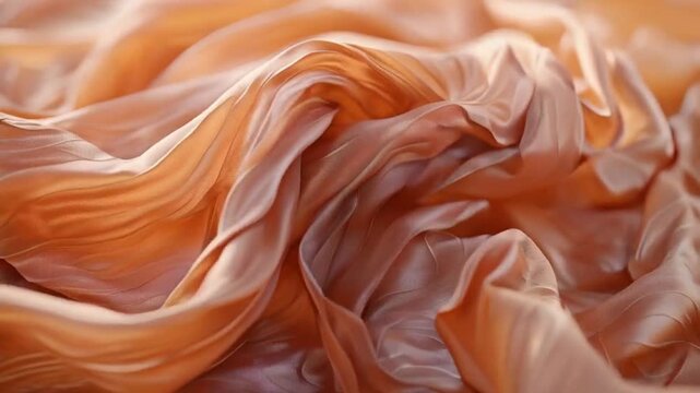 wavy orange silk