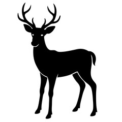 silhouette of a deer, deer vector illustration, pet vector art, deers silhouette, animal vector icon, eps, deer baby