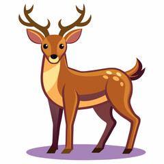 Obraz premium silhouette of a deer, deer vector illustration, pet vector art, deers silhouette, animal vector icon, eps, deer baby