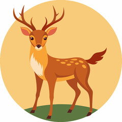 silhouette of a deer, deer vector illustration, pet vector art, deers silhouette, animal vector icon, eps, deer baby