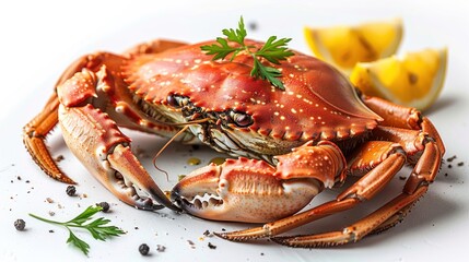 Steamed Red Crab with Lemon and Parsley