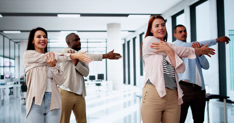 Company Fitness Stretch Exercise