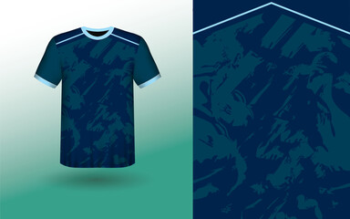T-shirt Sport Design Template, T-shirt Mockup Abstract Grunge Sport Jersey Design For Cricket, Football Soccer, Racing, Sports, Running Soccer Jersey. Uniform Front View