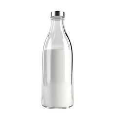 Bottle of milk isolated on transparent background.