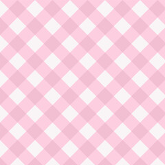 Gingham seamless pattern in pink.Checkered tartan plaid repeat pattern.Geometric vector illustration background wallpaper