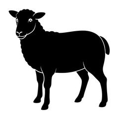 black and white sheep, sheep vector illustration, pet vector art, sheeps silhouette, animal vector icon, eps, sheep baby