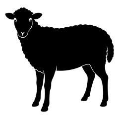 black and white sheep, sheep vector illustration, pet vector art, sheeps silhouette, animal vector icon, eps, sheep baby