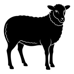 black and white sheep, sheep vector illustration, pet vector art, sheeps silhouette, animal vector icon, eps, sheep baby