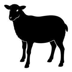 black and white sheep, sheep vector illustration, pet vector art, sheeps silhouette, animal vector icon, eps, sheep baby