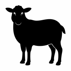 black and white sheep, sheep vector illustration, pet vector art, sheeps silhouette, animal vector icon, eps, sheep baby