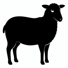 black and white sheep, sheep vector illustration, pet vector art, sheeps silhouette, animal vector icon, eps, sheep baby