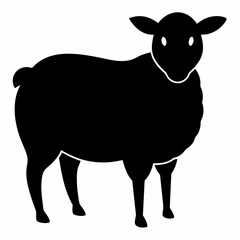 black and white sheep, sheep vector illustration, pet vector art, sheeps silhouette, animal vector icon, eps, sheep baby