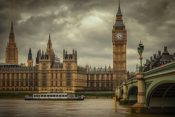 Fototapeta premium The Westminster Palace and the Big Ben clocktower