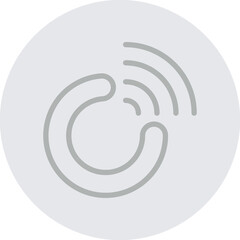 4G Vector Line Grey Circle Grey