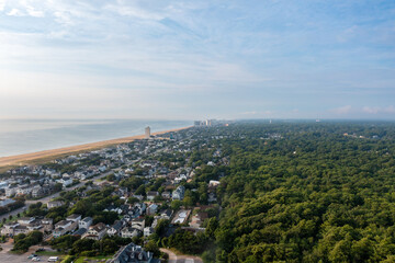 Aerial View of First Landing State Park and the Virginia Beach Oceanfront on the North End