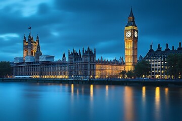 The Westminster Palace and the Big Ben clocktower